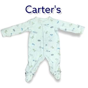 5/$25 Carter's Animal Print Snap up Footies Size NB
